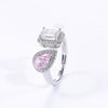 Baguette & Pink Pear Moissanite Ring – M57A - Cassim & Co South Africa
