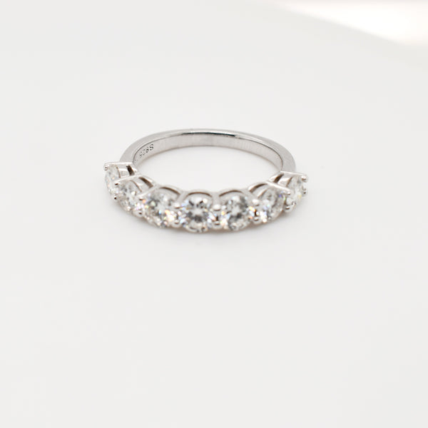 Moissanite Round Eternity Band