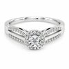 9ct White Gold Cluster Diamond Engagement Ring 1102171