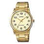 Casio Enticer MTP-V001G Quartz Gold Dial Stainless Steel Watch (MTP-V001G-9BUDF)