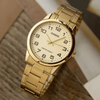 Casio Enticer MTP-V001G Quartz Gold Dial Stainless Steel Watch (MTP-V001G-9BUDF)