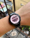 Casio LWS-1200H-1A2 Digital 100m Water Resistant Pink Dial Black Resin Watch