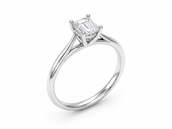 9ct White Gold 1ct Emerald Lab Grown Diamond Ring - Cassim & Co South Africa