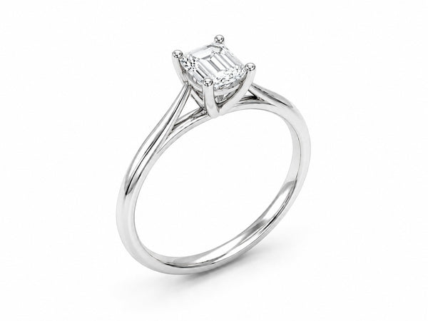 9ct White Gold 1ct Emerald Lab Grown Diamond Ring - Cassim & Co South Africa