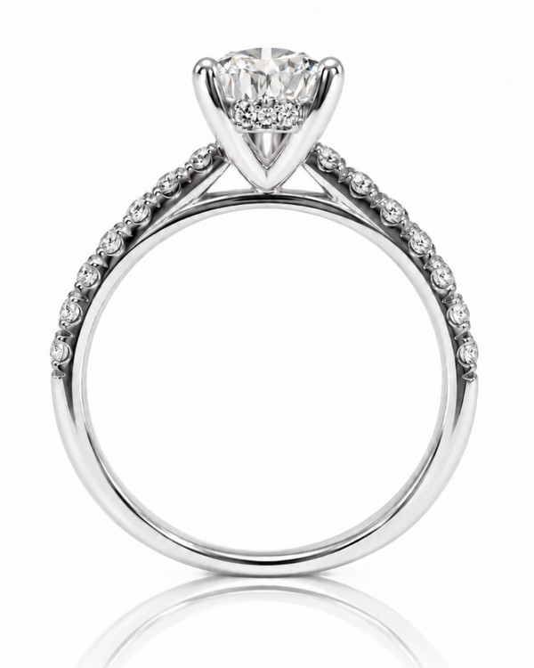 9ct White Gold 1.30ct Pear Lab Grown Diamond Ring (LR71)