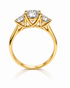 Crossover trellis gallery beneath the 1.00ct round lab-grown diamond centre stone