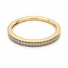 9ct yellow gold diamond pavé band ring with milgrain detail and brilliant-cut diamonds, handcrafted by Cassim & Co. Johannesburg