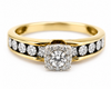 9ct Yellow Gold Blazing Diamond Ring 1102093