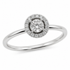 9ct White Gold Round Cluster Diamond Engagement Ring 1102293 - Cassim & Co South Africa