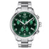 Tissot Chrono XL Classic green sunray dial quartz chronograph watch with stainless steel bracelet T116.617.11.092.00