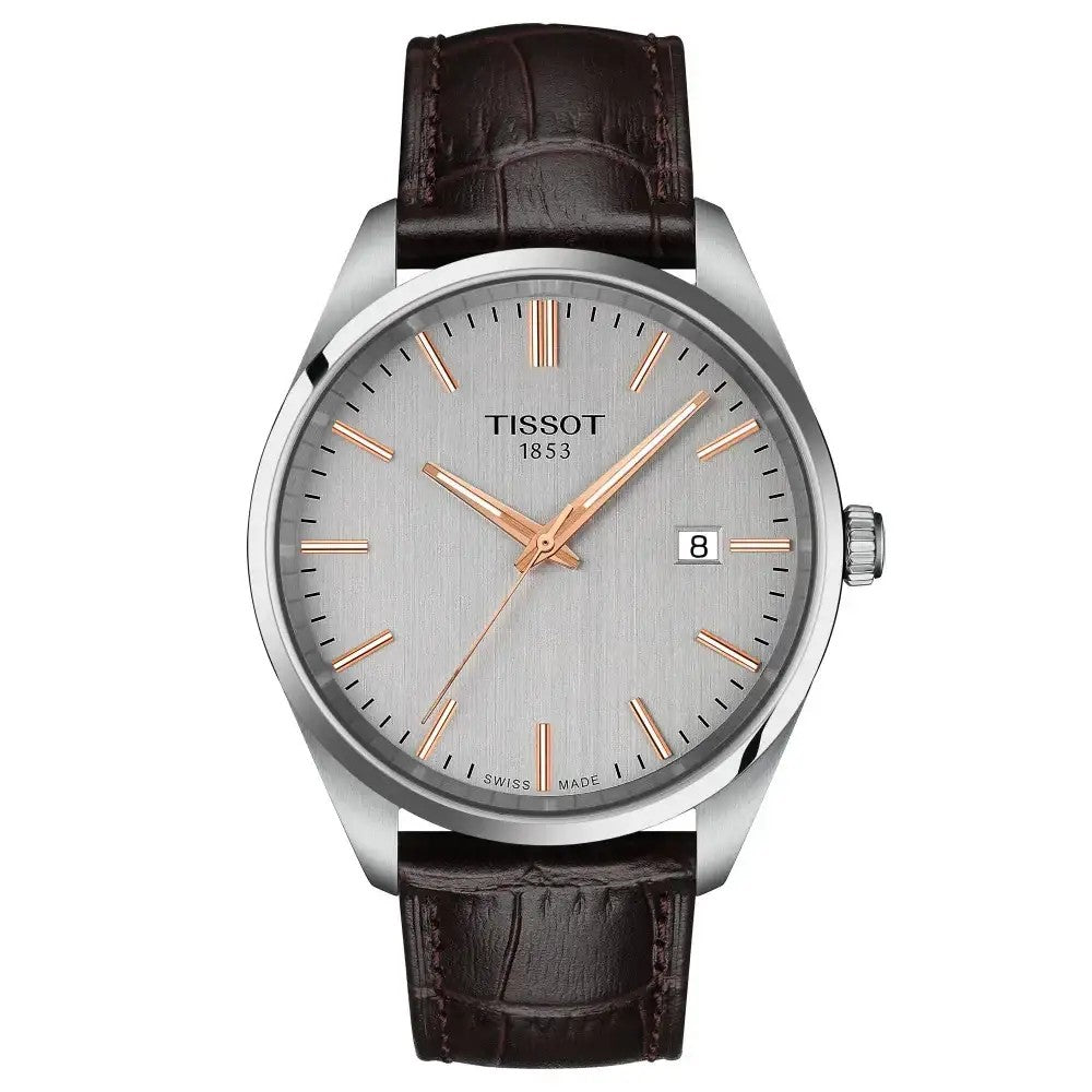 Tissot PR100 T150.410.16.031.00 — 40mm Silver Dial Leather
