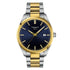 Tissot PR 100 40mm blue dial two-tone stainless steel quartz watch