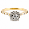 9ct Yellow Gold 4 Claw Round Diamond Engagement Ring 1102201