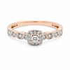 9ct Rose Gold Cluster Diamond Engagement Ring 1102152