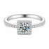 Square Halo 0.50ct Moissanite Ring – M17B - Cassim & Co South Africa
