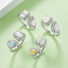 Baguette & Yellow Pear Moissanite Ring – M57A - Cassim & Co South Africa