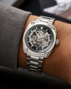 Ingersoll The Michigan Automatic Grey Skeleton Dial Stainless Steel Watch (I13304)