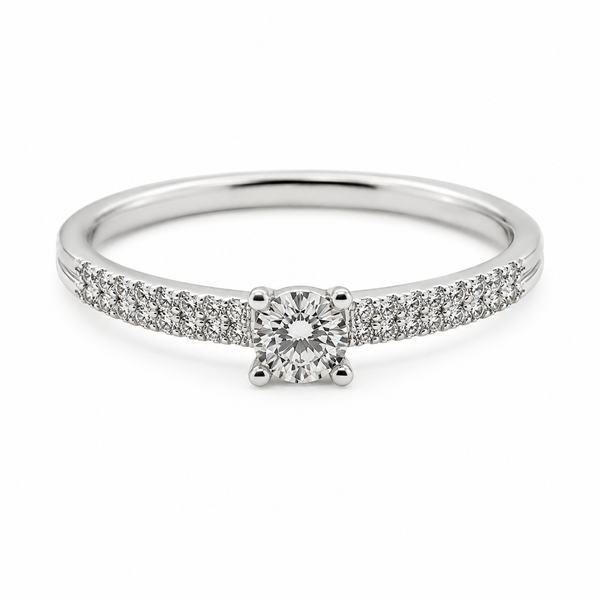 9ct White Gold 4 Claw Diamond Engagement Ring 1102292