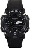 Casio G-Shock GA-2000S-1A black carbon core guard analog-digital quartz watch with resin strap on white background