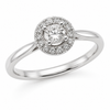 9ct White Gold Round Pave Diamond Ring 1102173