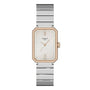 Tissot SRV rectangular rose gold-tone watch with Mother of Pearl dial and steel bracelet
