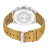 Timberland Northbridge Dual Time Quartz Chronograph White Dial Tan Leather Watch (TDWGF0094401)