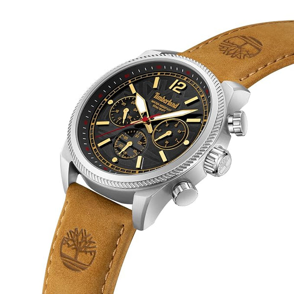 Timberland Henniker II Quartz Chronograph Black Dial Stainless Steel Watch (TDWGF0082801)