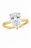 9ct Yellow Gold 2.00ct Pear Shape Lab Grown Diamond Solitaire Engagement Ring (LR29)