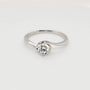 9ct white gold 4 claw solitaire ring with 0.50ct round brilliant moissanite dress ring MO83 Cassim and Co Johannesburg