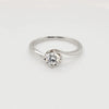 4 Claw 0.5ct Round Dress Moissanite Ring