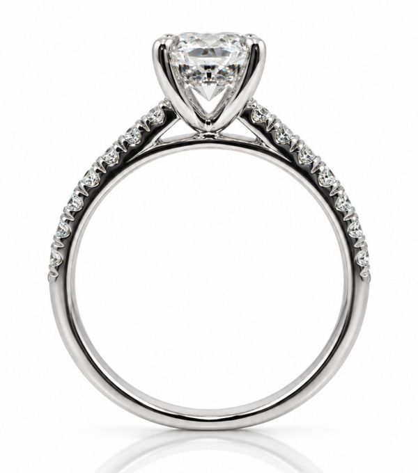9ct White Gold 1.30ct Radiant Cut Lab Grown Diamond Ring (LR60)