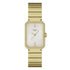 Tissot SRV 30mm rectangular watch with Mother of Pearl dial and gold-tone steel bracelet
