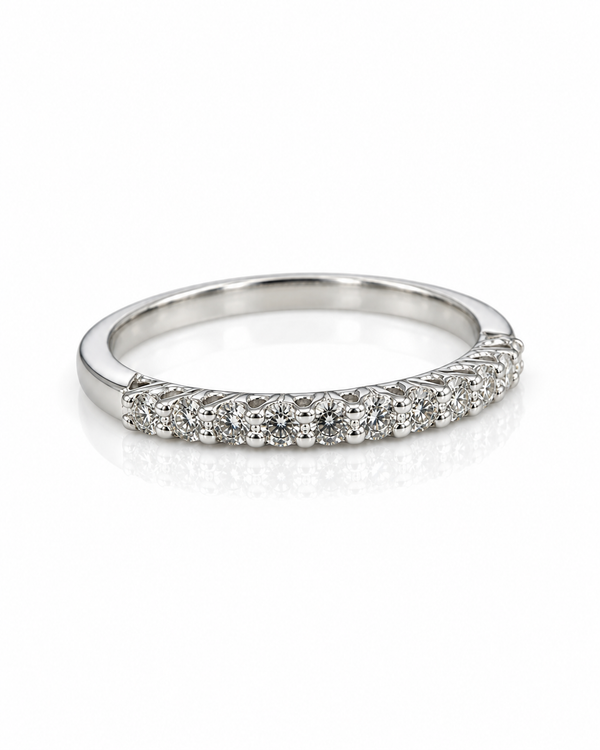 9ct White Gold 0.25ct Lab Grown Diamond Eternity Band (LR39)