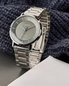 Casio MTP-VT04D Quartz Grey Dial Stainless Steel Watch (MTP-VT04D-8E)