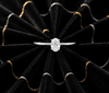 9ct White Gold 0.50ct Oval Lab Grown Diamond Solitaire Engagement Ring (LR33)