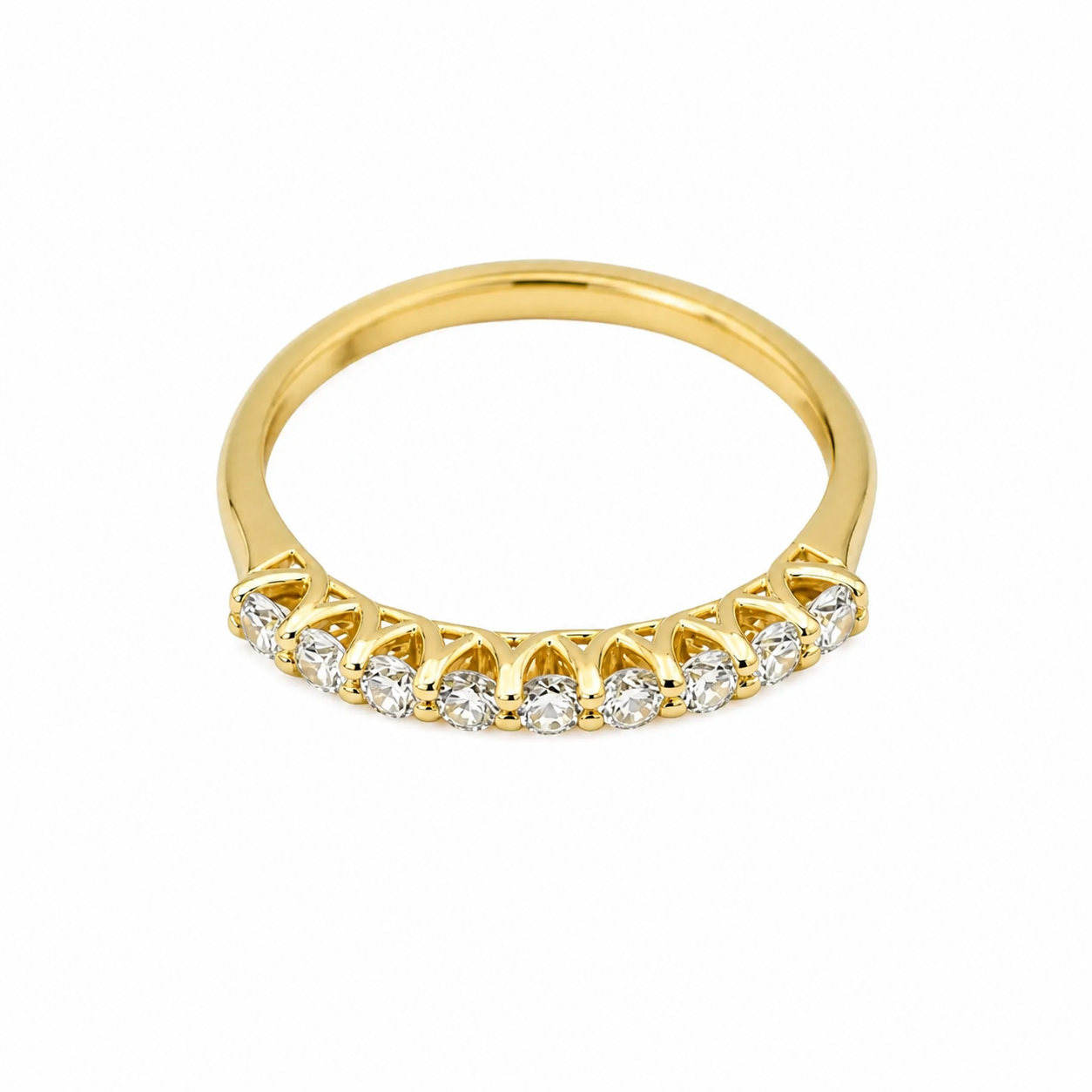 9ct Yellow Gold Eternity Lab Grown Diamond Ring - Cassim & Co South Africa