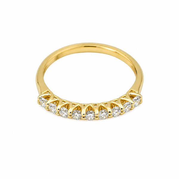 9ct Yellow Gold Eternity Lab Grown Diamond Ring
