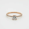 18K Rose Gold 4 Claw Diamond Engagement Ring