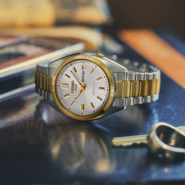 Seiko 5 Sports Automatic Silver Dial Two-Tone Steel Ladies Watch (SRE024K1) - Cassim & Co South Africa