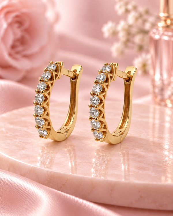 9ct Yellow Gold 0.50ct Lab Grown Diamond Hoop Earrings (2100433)