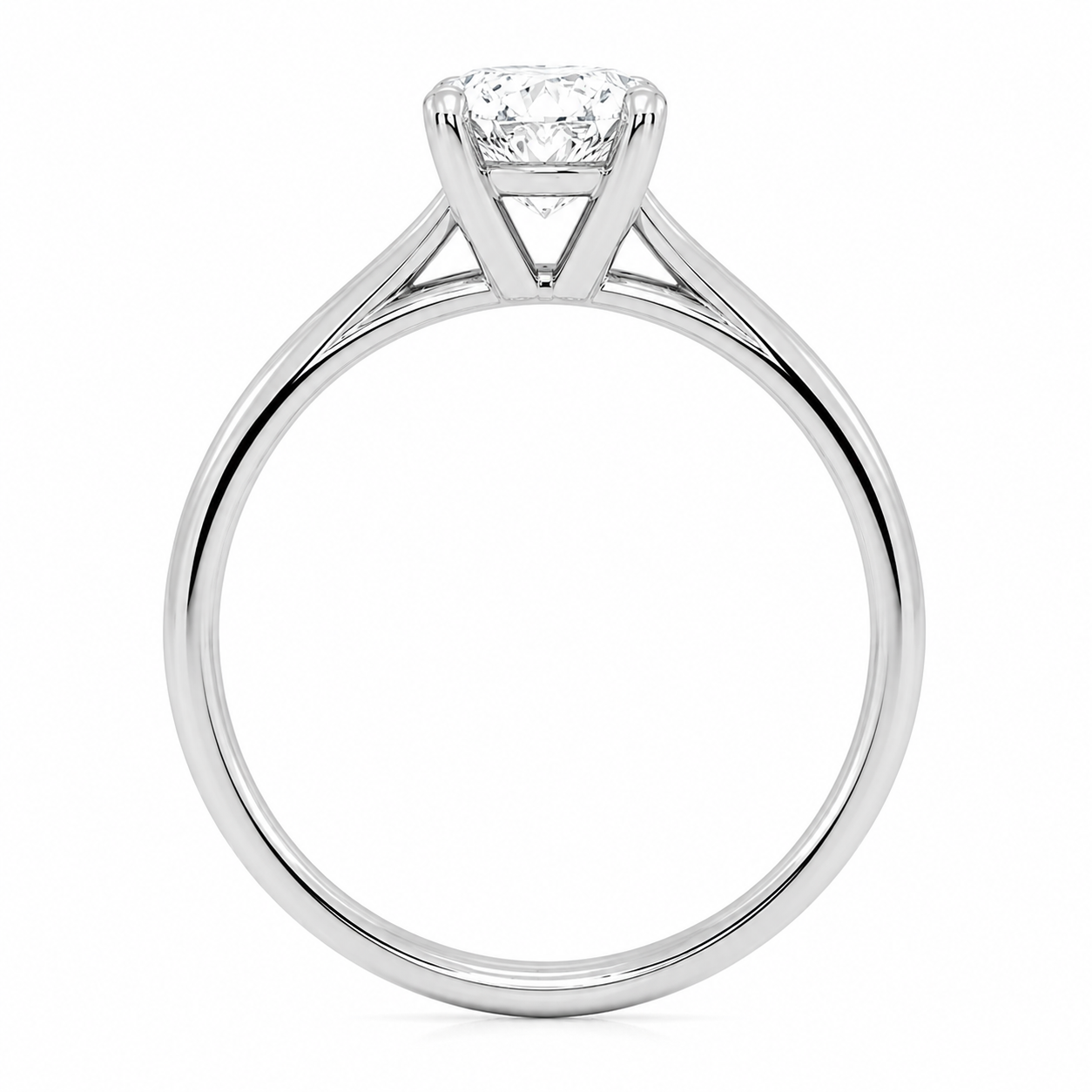 9ct White Gold 1.00ct Oval Lab Grown Diamond Solitaire Engagement Ring (LR2) - Cassim & Co South Africa