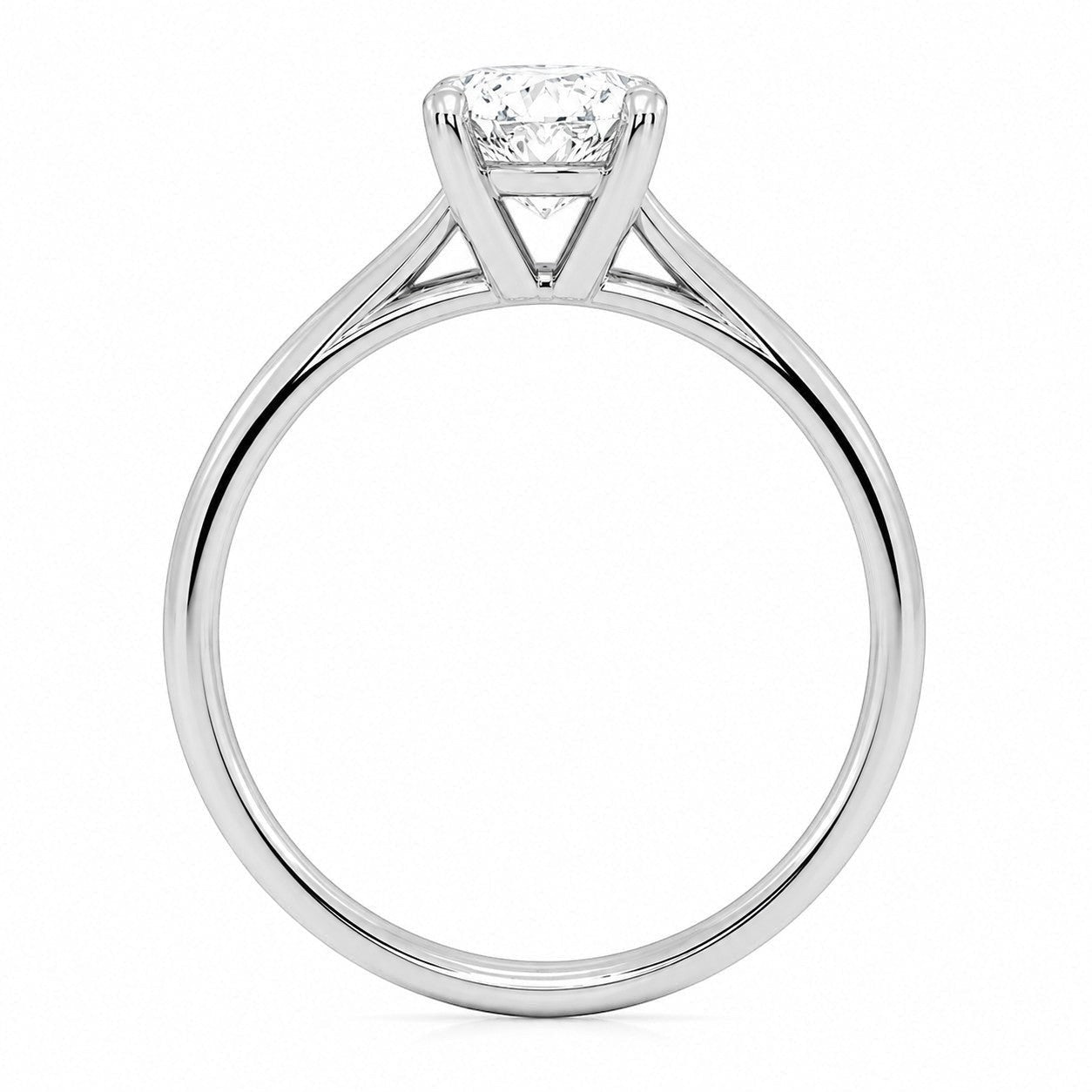 9ct White Gold 1.00ct Oval Lab Grown Diamond Solitaire Engagement Ring (LR2) - Cassim & Co South Africa