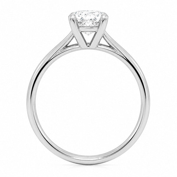 9ct White Gold 1.00ct Oval Lab Grown Diamond Solitaire Engagement Ring (LR2) - Cassim & Co South Africa