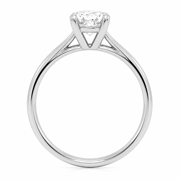 9ct White Gold 1ct Oval Lab Grown Diamond Ring