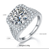 5ct Round Halo Moissanite Ring