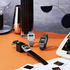 Casio A100WEL-1A Vintage Digital Quartz Illuminator Black Dial Steel Case Leather Strap Watch (A100WEL-1ADF)