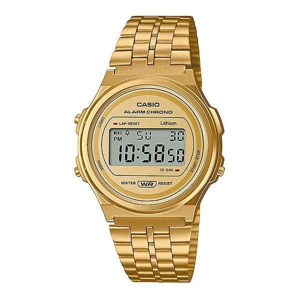 Casio A171WEG-9A Vintage Quartz Digital Gold-Tone Stainless Steel Watch (A171WEG-9ADF)