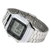 Casio A178WA-1AUDF Illuminator Retro Digital Dual Time Stainless Steel Watch