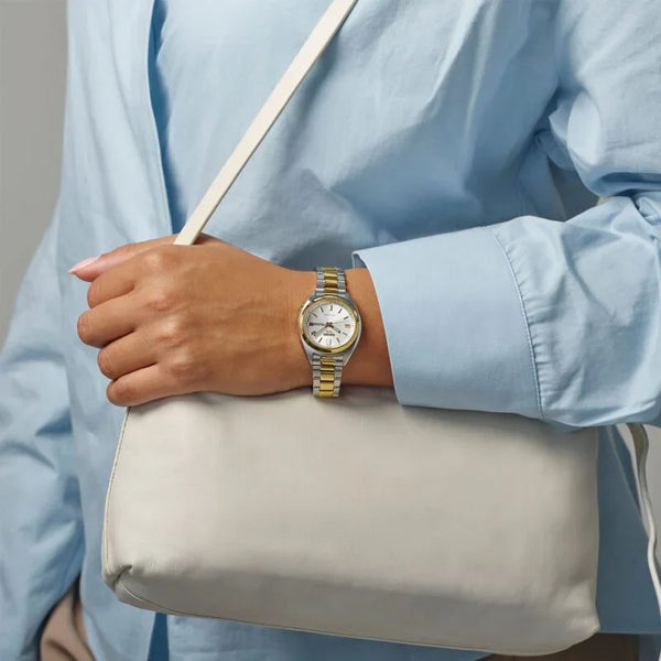 Seiko 5 Sports Automatic Silver Dial Two-Tone Steel Ladies Watch (SRE024K1) - Cassim & Co South Africa