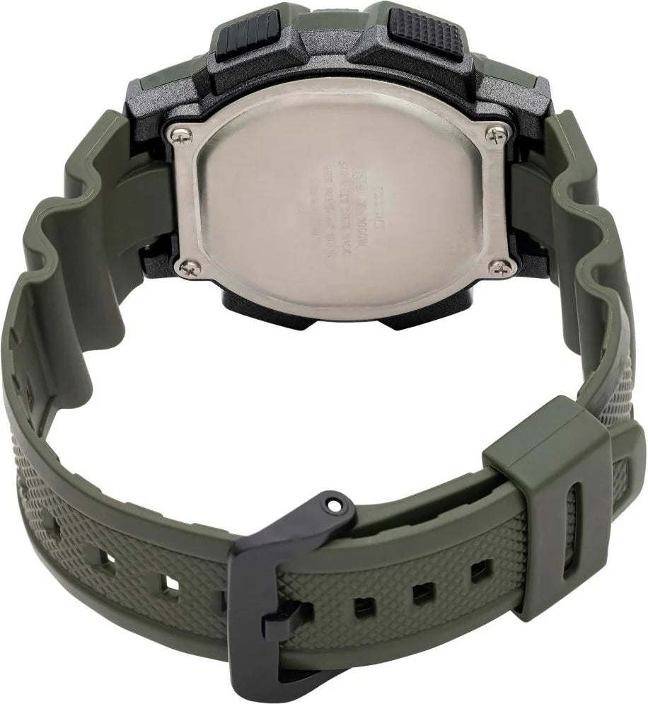 Casio AE-1000W-3AV World Time Digital Quartz Green Watch (AE-1000W-3AV)
